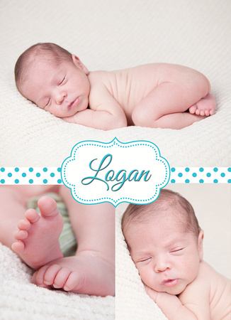 Logan Birth Announcement Front