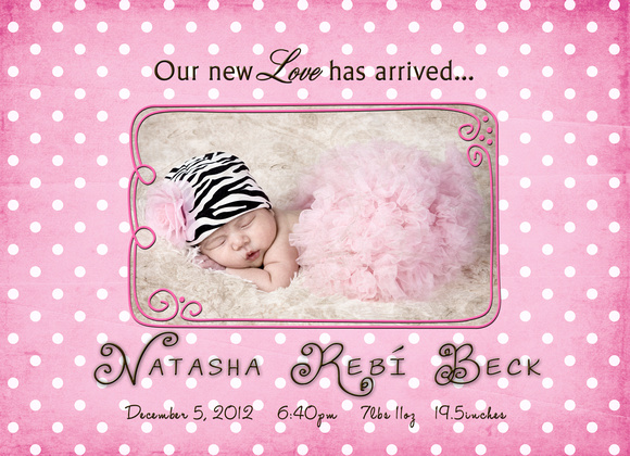 Natasha Birth Announcement 2