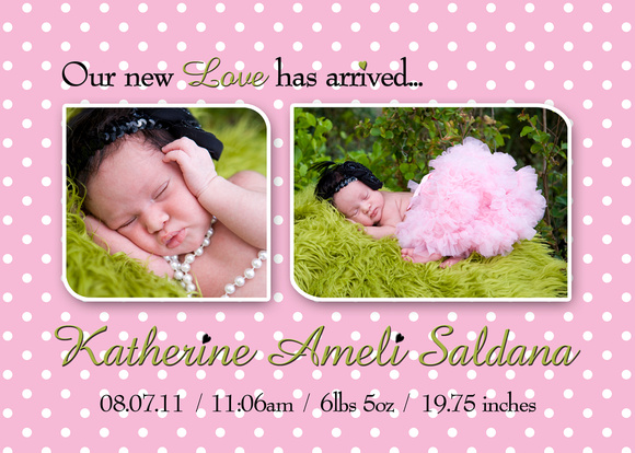 Katherine Birth Announcement